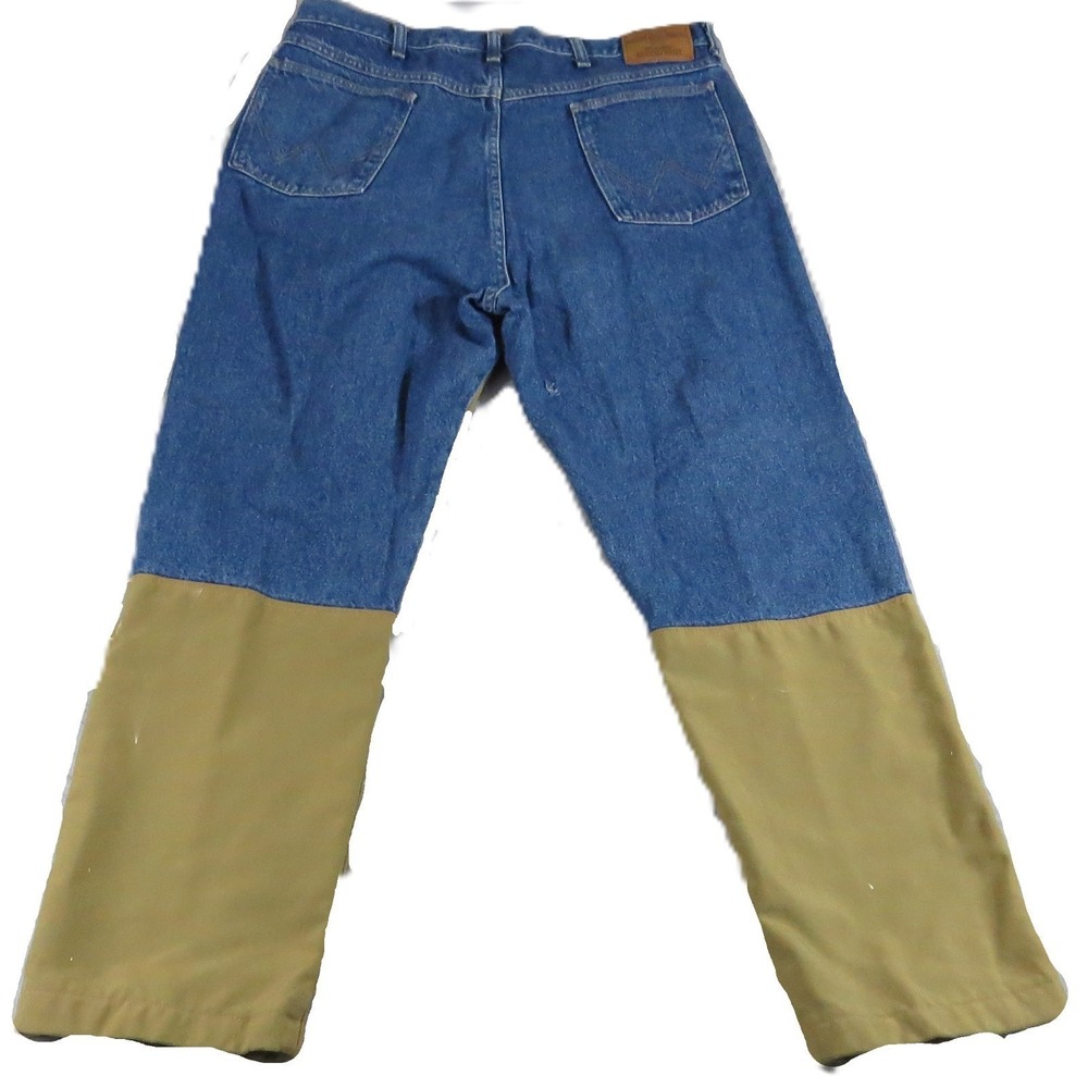 VTG Wrangler Rugged Wear Brush Pants Men W38 L30 Denim Briar Hunting USA 90s‎ OG